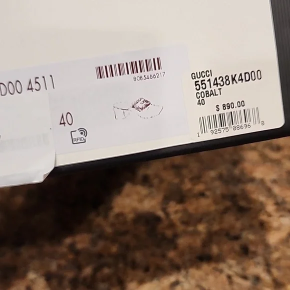 Gucci Madelyn Crystal Logo Cobalt Mules - SZ 40 - Picture 4 of 17